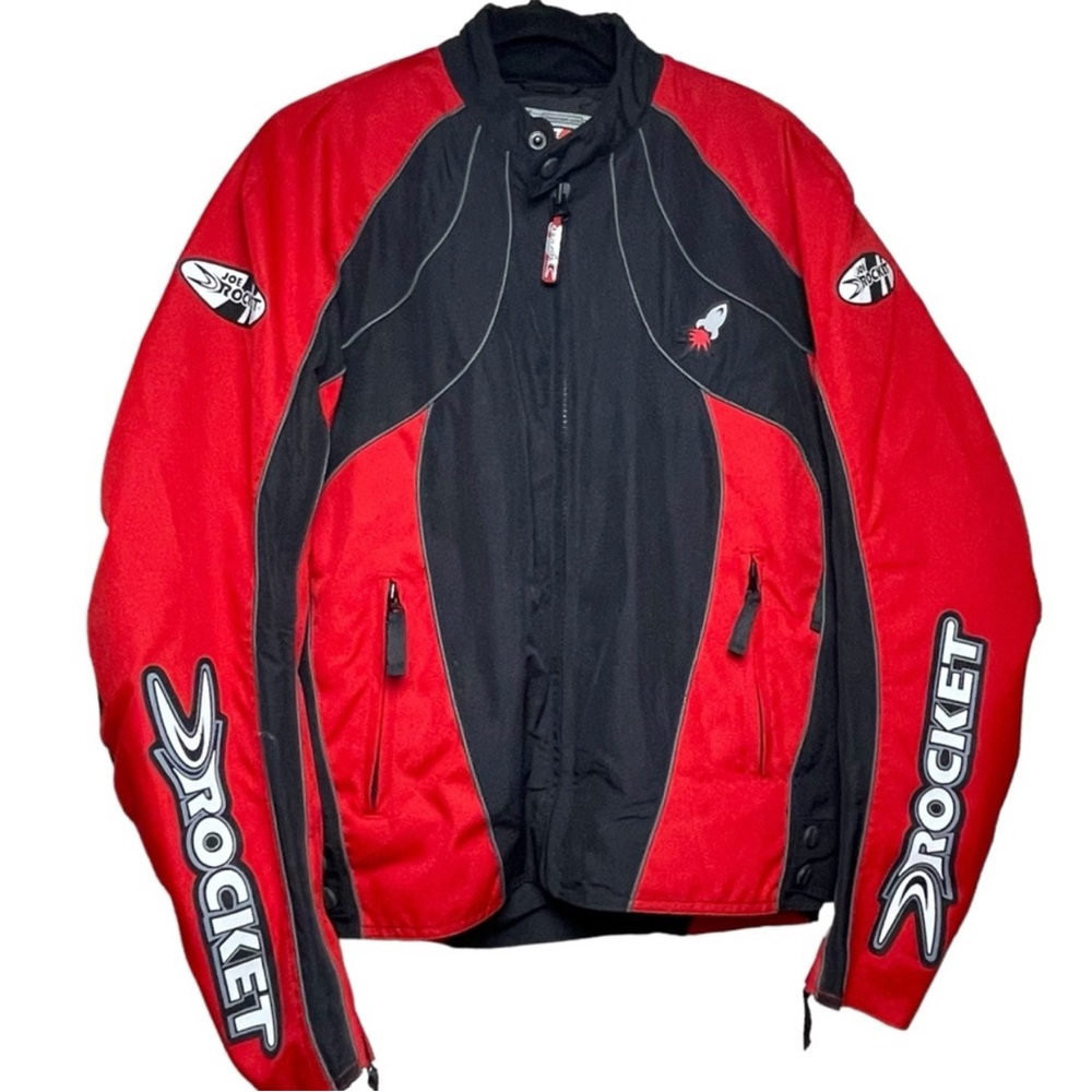 Joe Rocket Unisex Superbike Sport Armored Bike Motorcycle Jacket Red Black Med